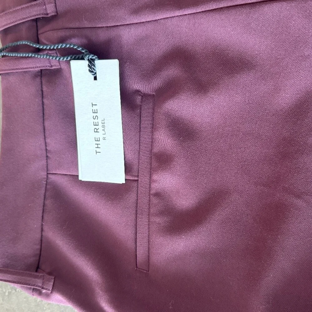 NWT ($198) - The Reset - High Rise Skinny Pants - Wine - Size XL - Picture 4 of 6